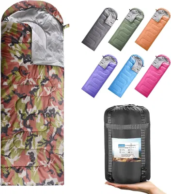 Waterproof Camo Sleeping Bags Suitable for Warm & Cold Weather